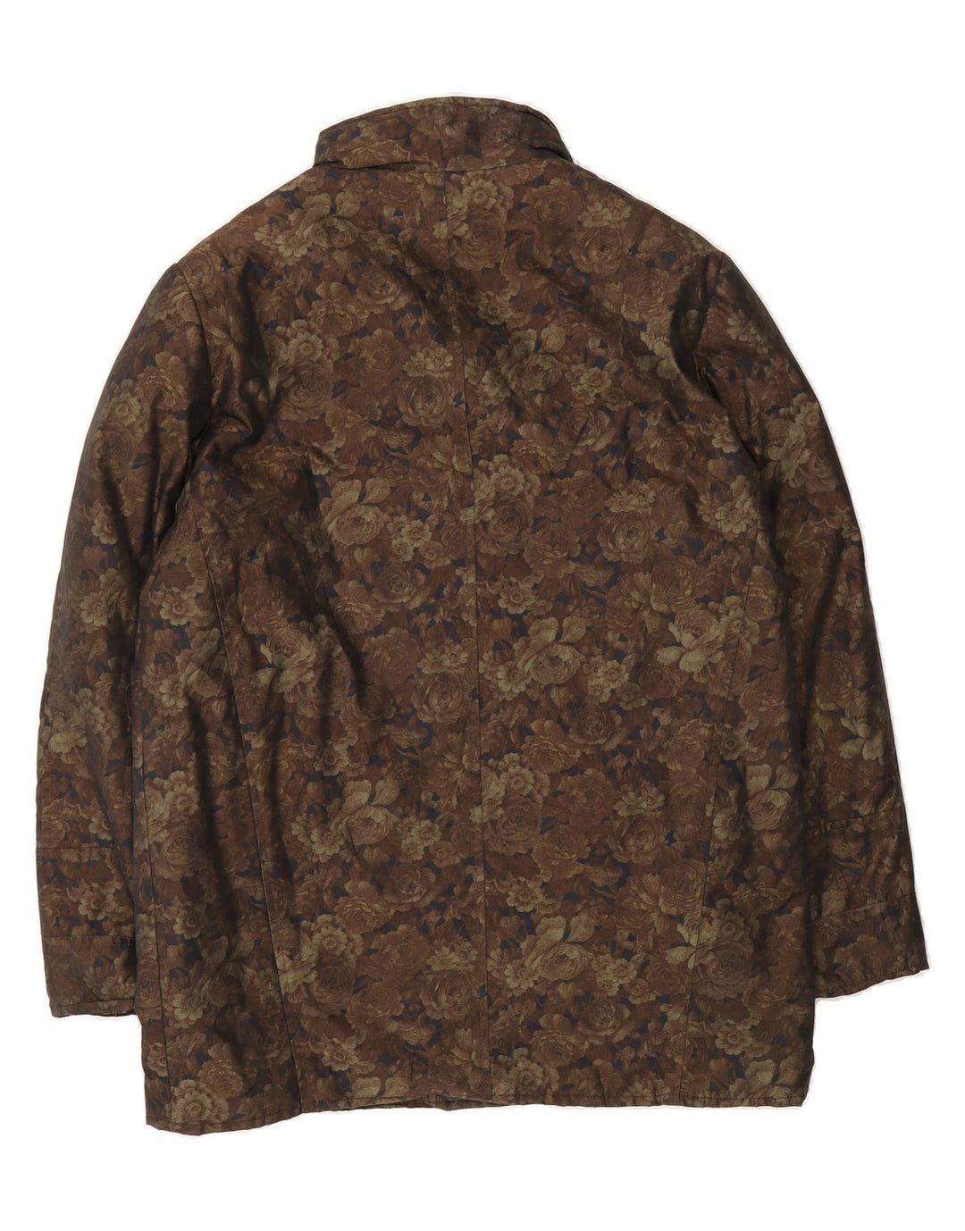 OLIVIA HASSLER Womens Windbreaker Jacket IT 42 Medium Brown Floral Cotton Vintage Olivia Hassler and Second-Hand Olivia Hassler from Messina Hembry 