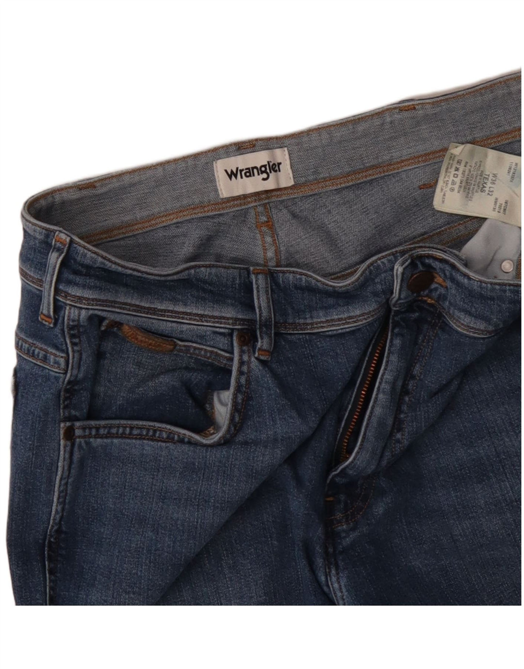 Męskie jeansy WRANGLER Texas Straight W36 L32 Niebieskie, bawełniane