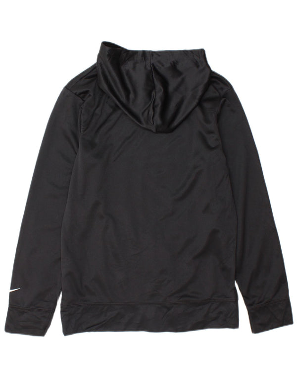 Chłopięcy sweter z kapturem Nike Dri Fit z grafiką, rozmiar 12-13 lat, czarny, poliester