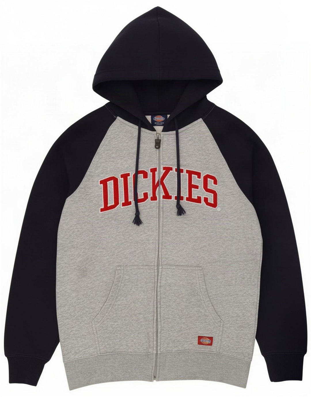 Dickies Męski sweter z kapturem i zamkiem, średnioszary, blok kolorów