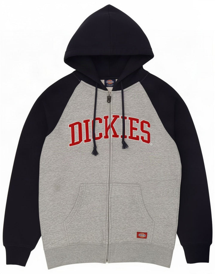 Dickies Męski sweter z kapturem i zamkiem, średnioszary, blok kolorów