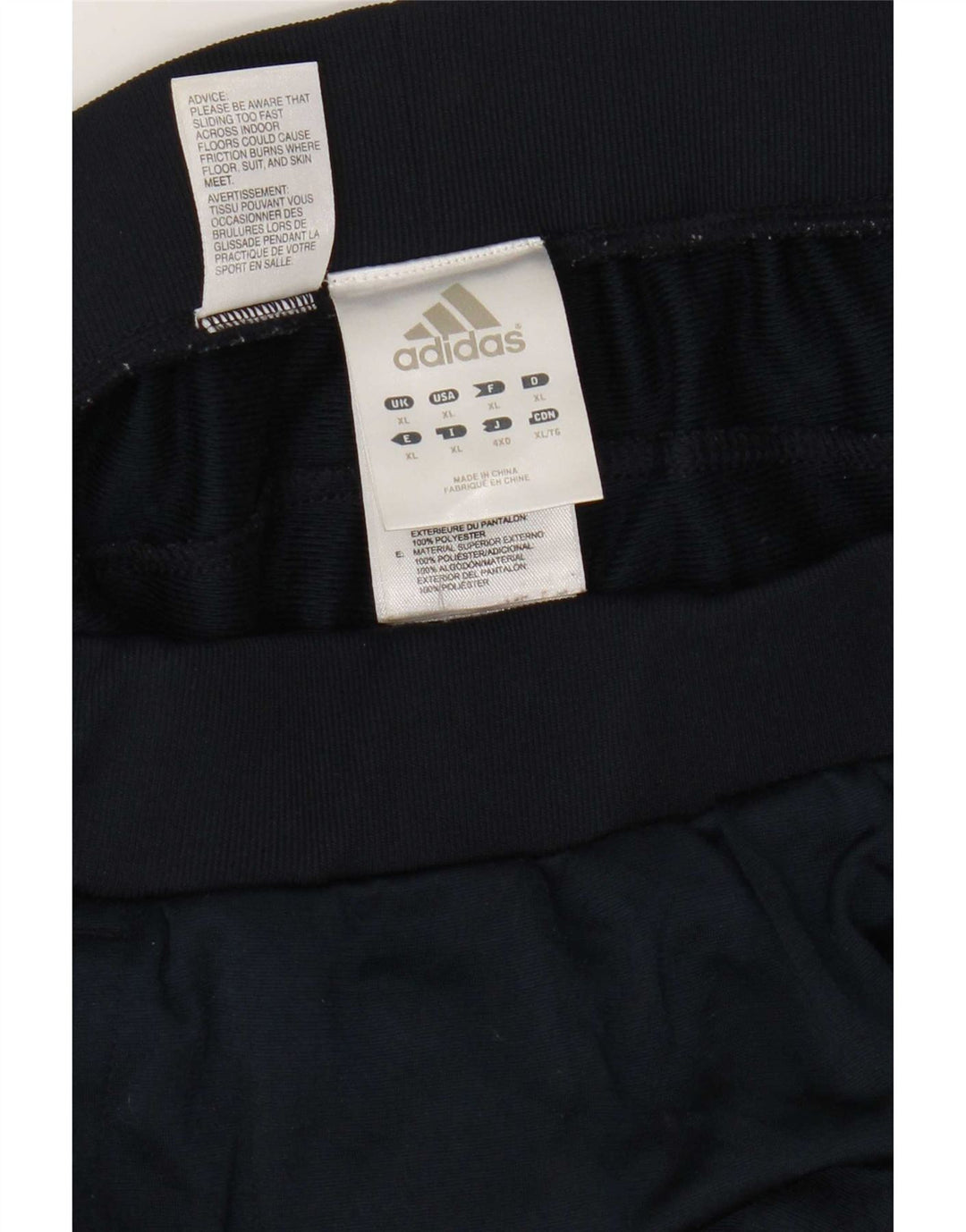 Męskie spodnie dresowe Adidas XL granatowe, poliestrowe