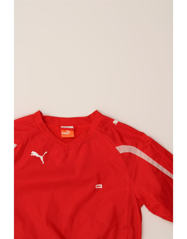 PUMA Boys Pullover Tracksuit Top 7-8 Years Small Red Polyamide Vintage Puma and Second-Hand Puma from Messina Hembry 