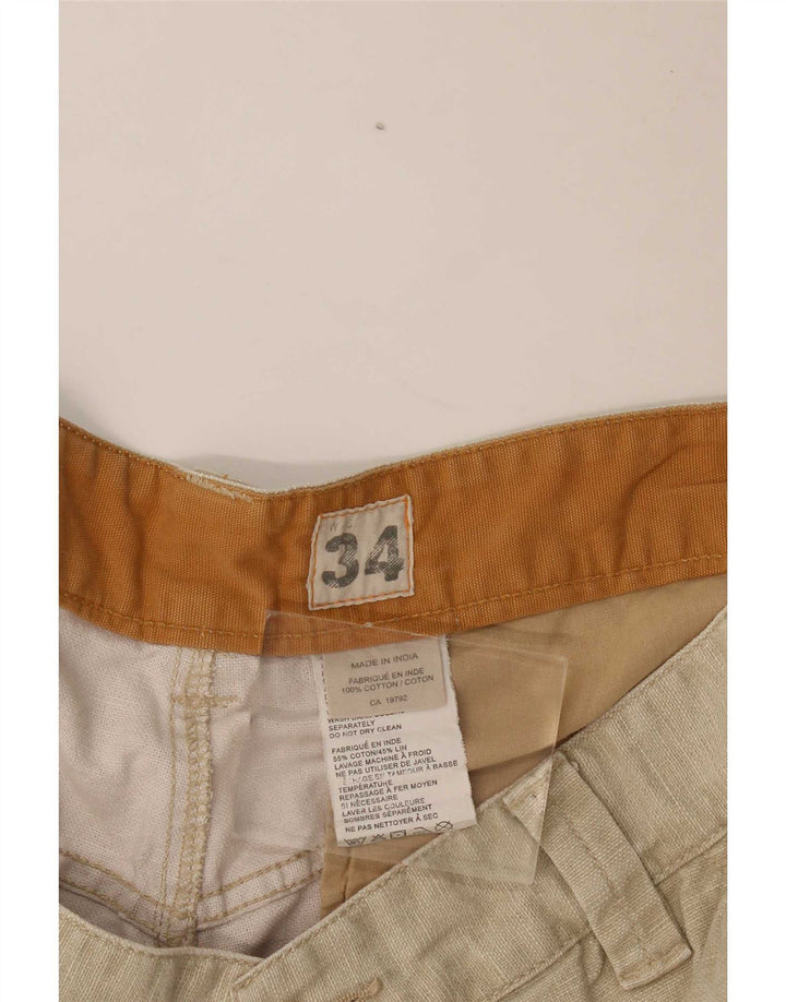Męskie spodenki cargo Timberland W34, duże, beżowe, bawełniane