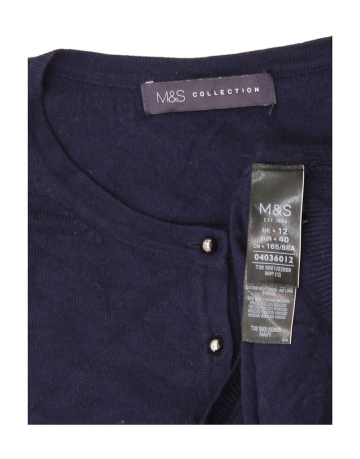 Sweter damski Marks & Spencer UK 12, średni granatowy, wiskoza