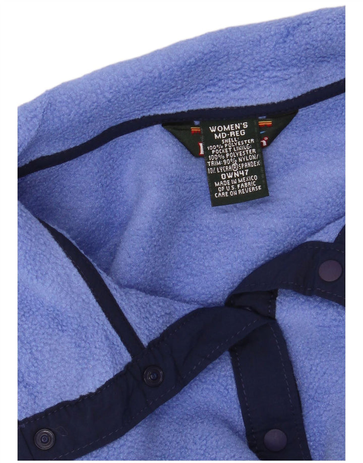 Damski sweter polarowy L.L.BEAN z kołnierzykiem, UK 14, średni niebieski poliester