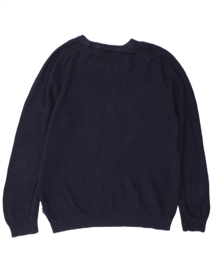 Męski sweter Jack & Jones z okrągłym dekoltem, średni granatowy, bawełniany