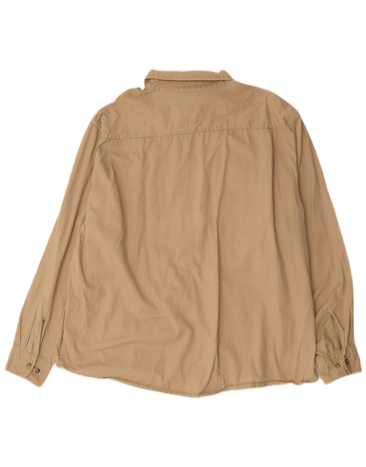 Koszula męska Wrangler 3XL, beżowa, bawełniana