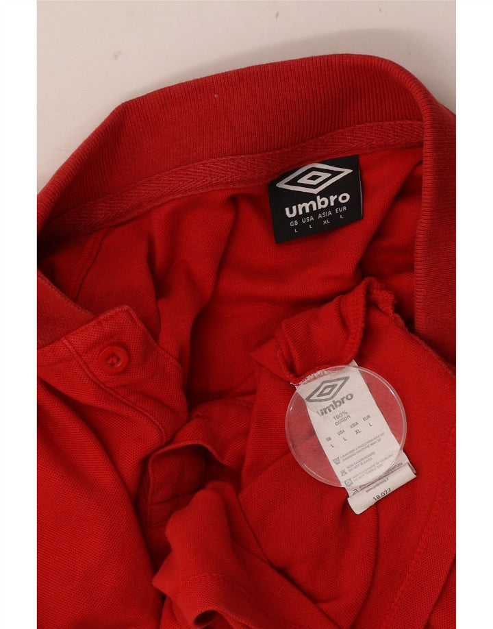 Męska koszulka polo Umbro, duża, czerwona, bawełniana