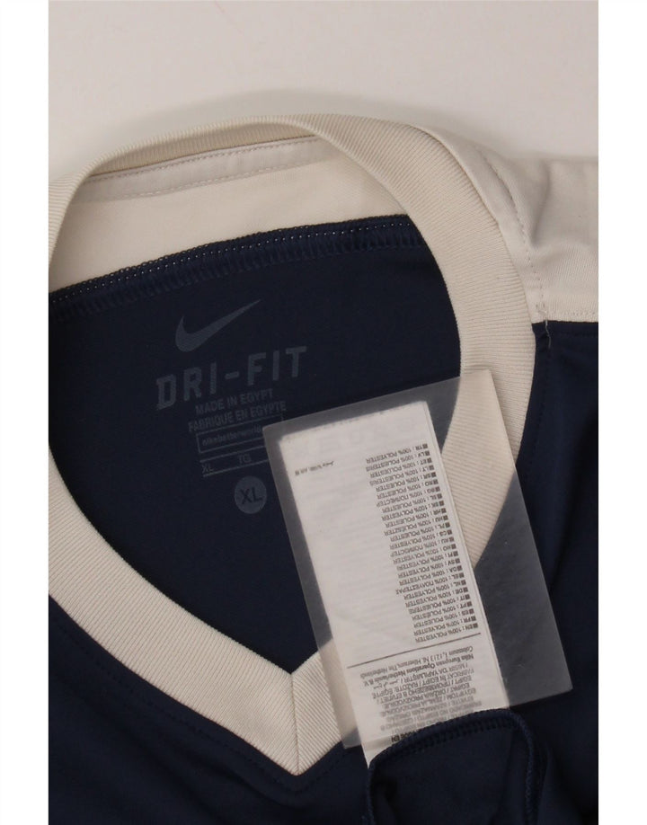 Męski T-shirt Nike Dri Fit Top XL, granatowy, kolorowy poliester