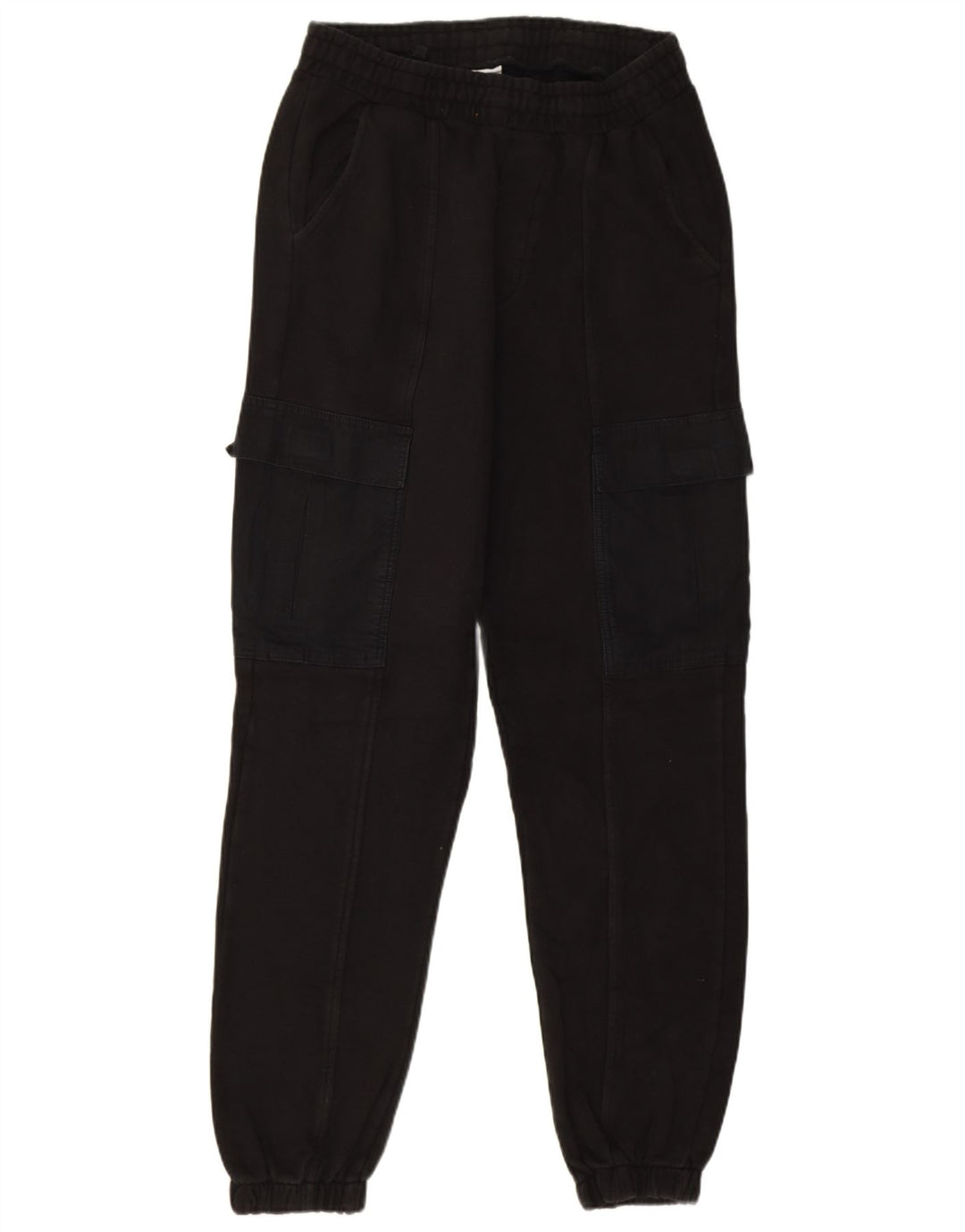 Męskie spodnie dresowe Zara Cargo Joggers, średnia czarna bawełna