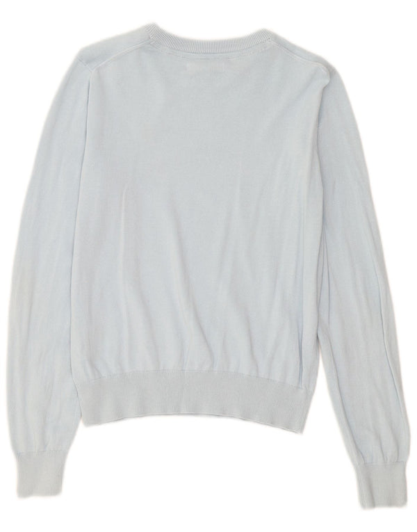 US Polo Assn. Damski sweter z dekoltem w łódkę UK 10, mały, niebieski, bawełniany