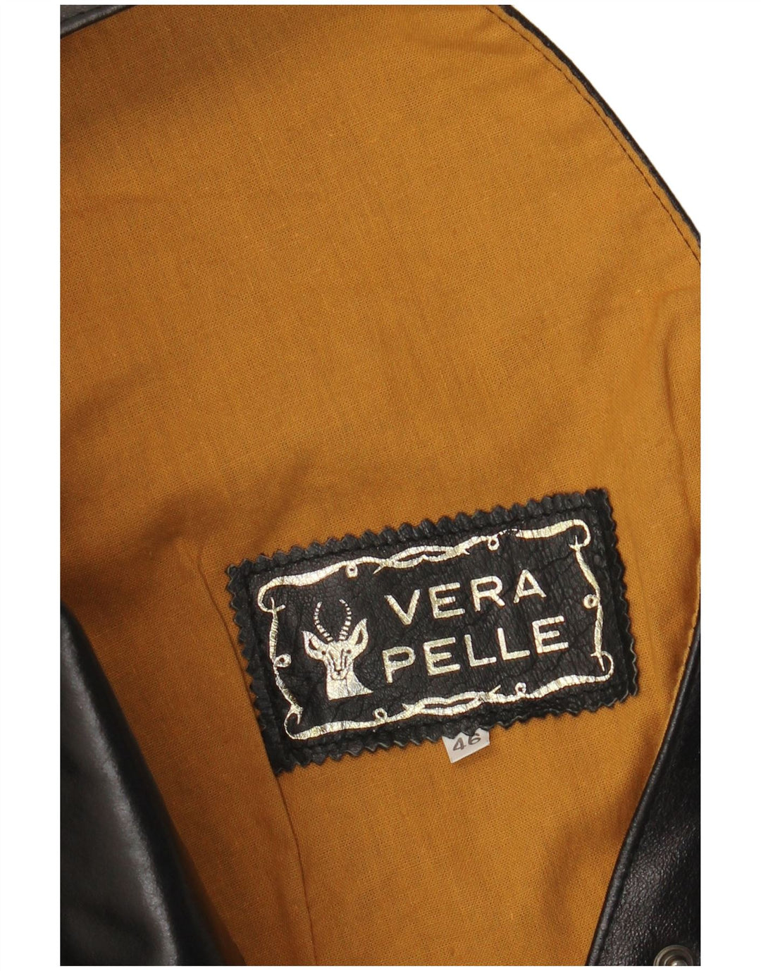 VINTAGE Damska kamizelka skórzana IT 46 duża czarna skóra