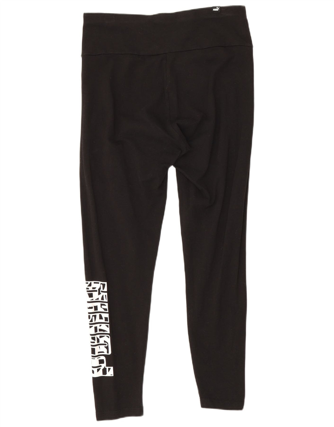 Damskie legginsy Puma Graphic Crop UK 12, średnie, czarne, bawełniane