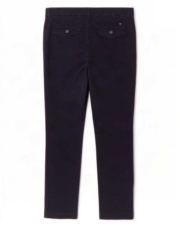 Tommy Hilfiger Womens Slim Chino Trousers US 6 Medium W30 L30 Navy Blue