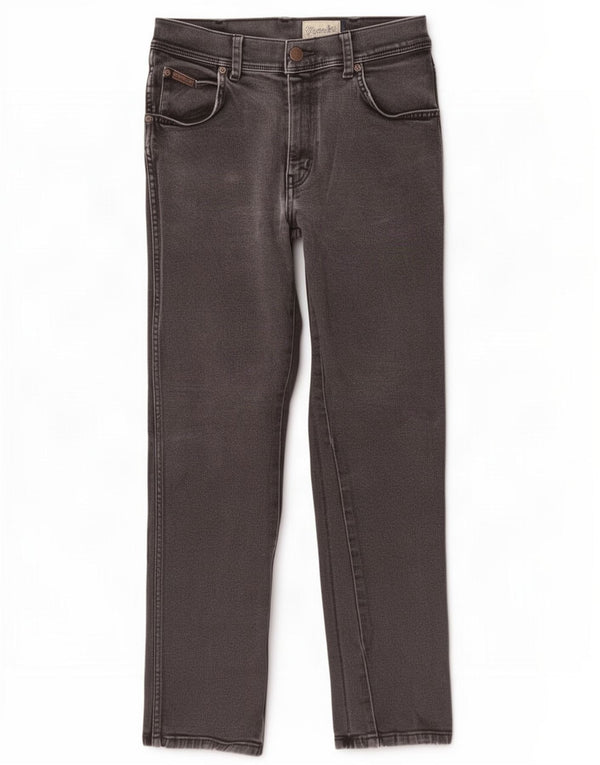 Męskie jeansy Wrangler Texas Stretch Straight W32 L30 Szara bawełna