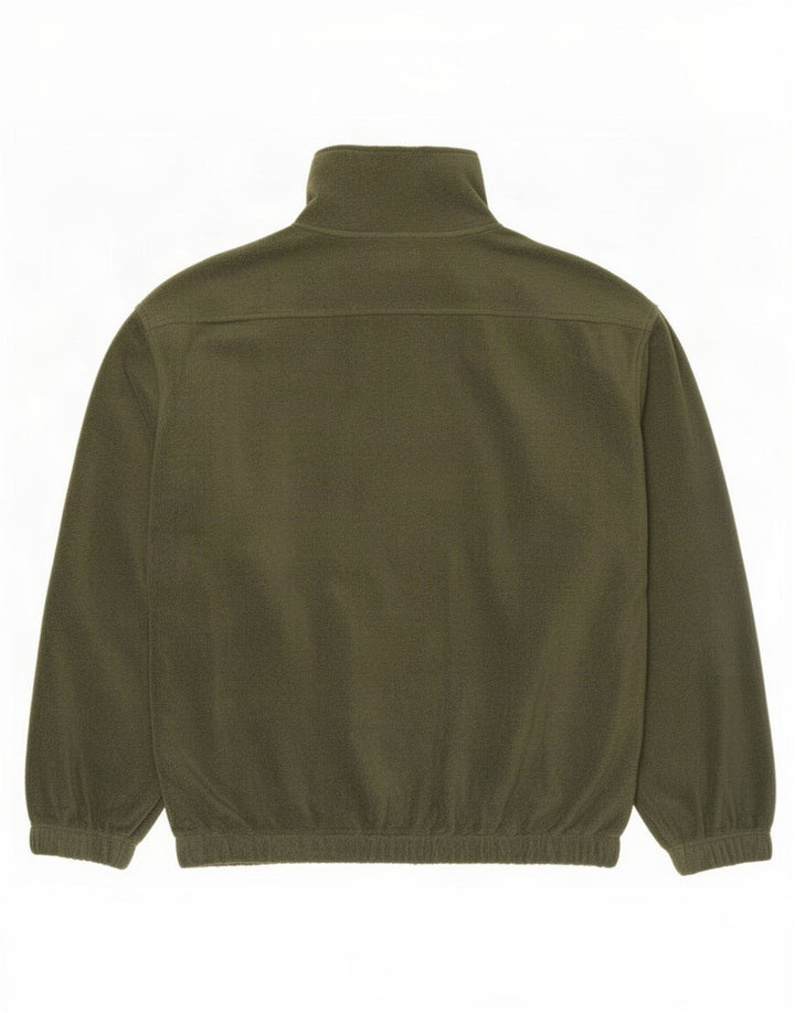 Vintage męski sweter polarowy Anorak, duży, z poliestru w kolorze khaki