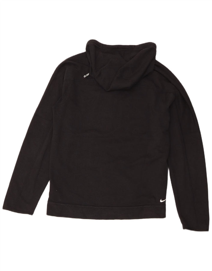 Męska bluza z kapturem Nike Dri Fit Graphic, średnia czarna, bawełniana