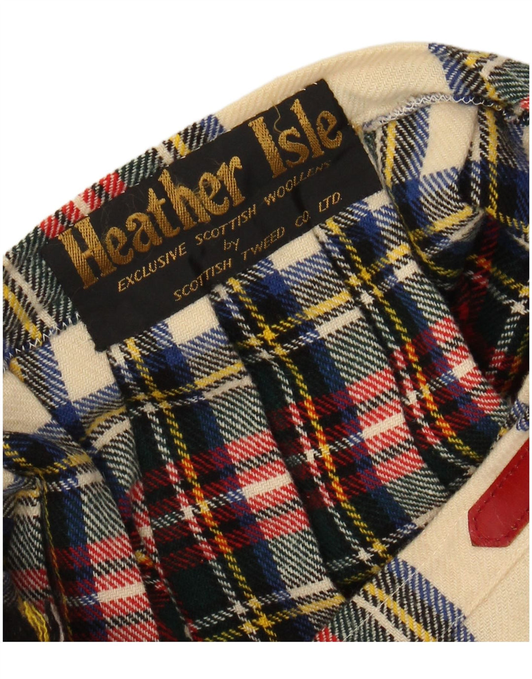 Damska spódnica kopertowa VINTAGE W24 XS Wielobarwna wełniana krata