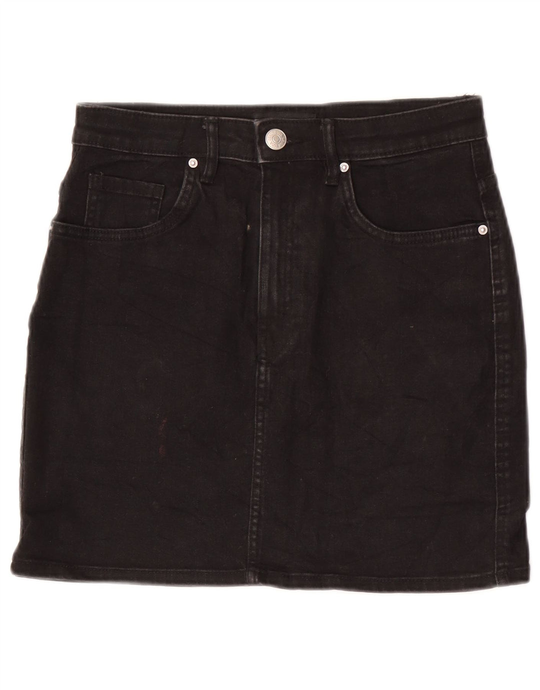 Damska mini spódniczka jeansowa Zara, średnia W28, czarna