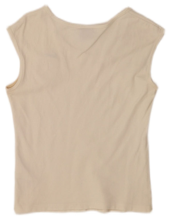 Damski top Nike Italia Crop Vest UK 8, mały, biały, bawełniany