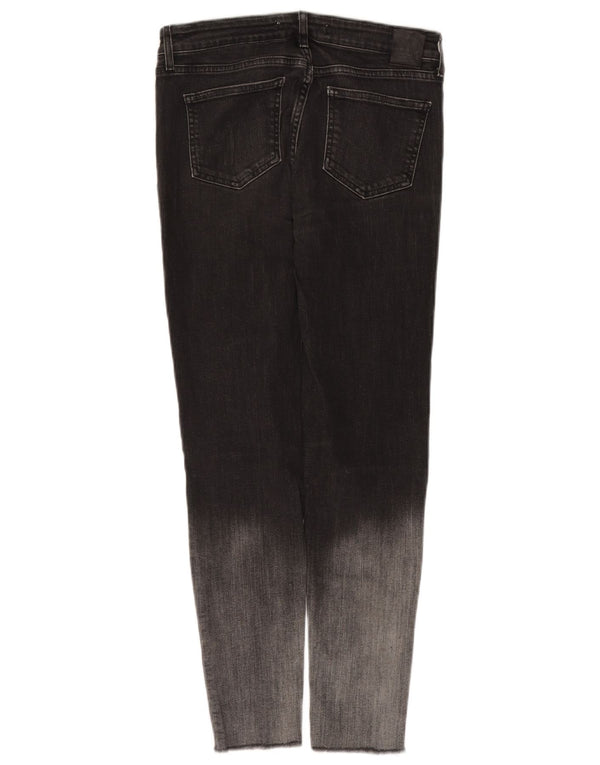 Damskie jeansy skinny Zara EU 38 Small W28 L27 Szary blok kolorów