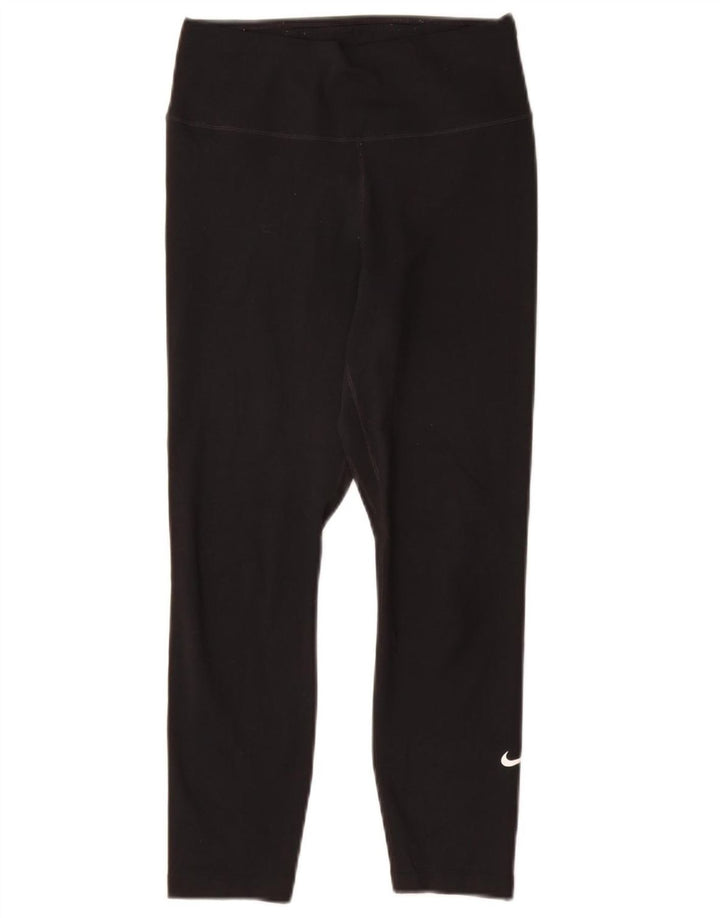 Damskie legginsy NIKE Dri Fit Capri UK 4 XS, czarny poliester