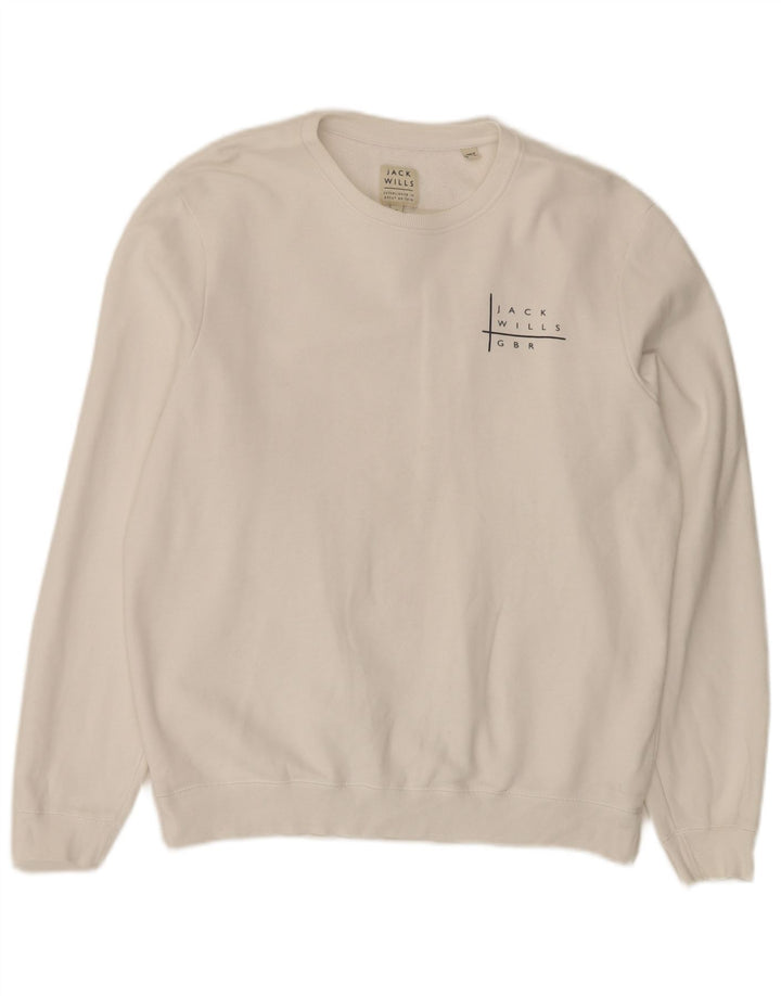 Męska bluza Jack Wills XL, biała, bawełniana