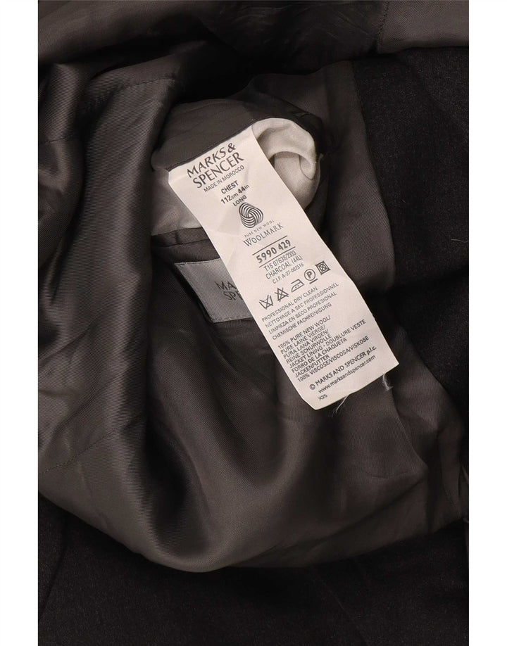 Marks & Spencer Męska marynarka zapinana na 2 guziki UK 44 XL Szara nowa wełna