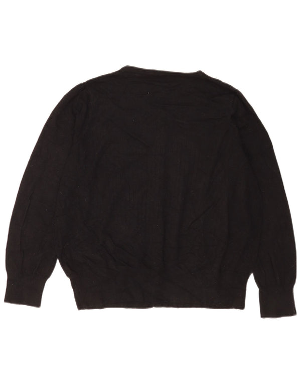 Marks & Spencer Damski sweter kardigan UK 18 XL Czarna wiskoza