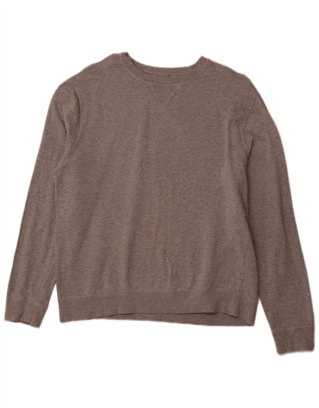 COS Męski sweter bluzowy, duży, szary, bawełniany