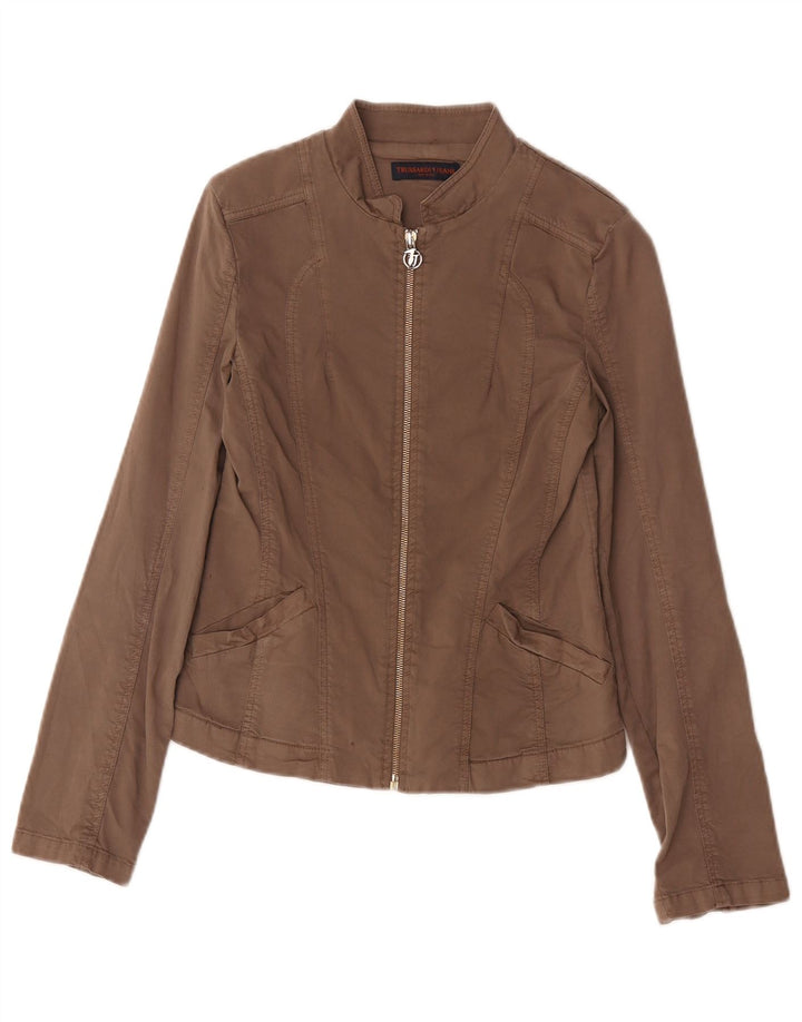 Damska kurtka bomberka Trussardi Jeans UK 8, mała, beżowa