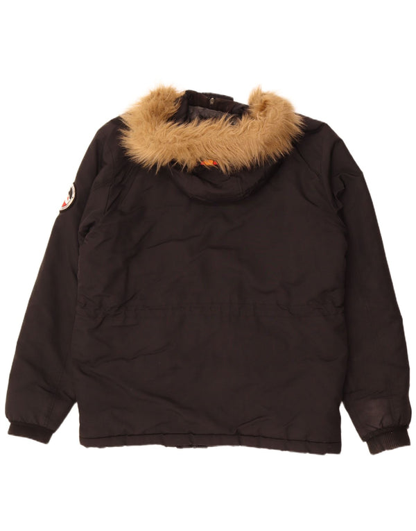 Męska ocieplana kurtka z kapturem Ellesse UK 42 XL, czarny nylon