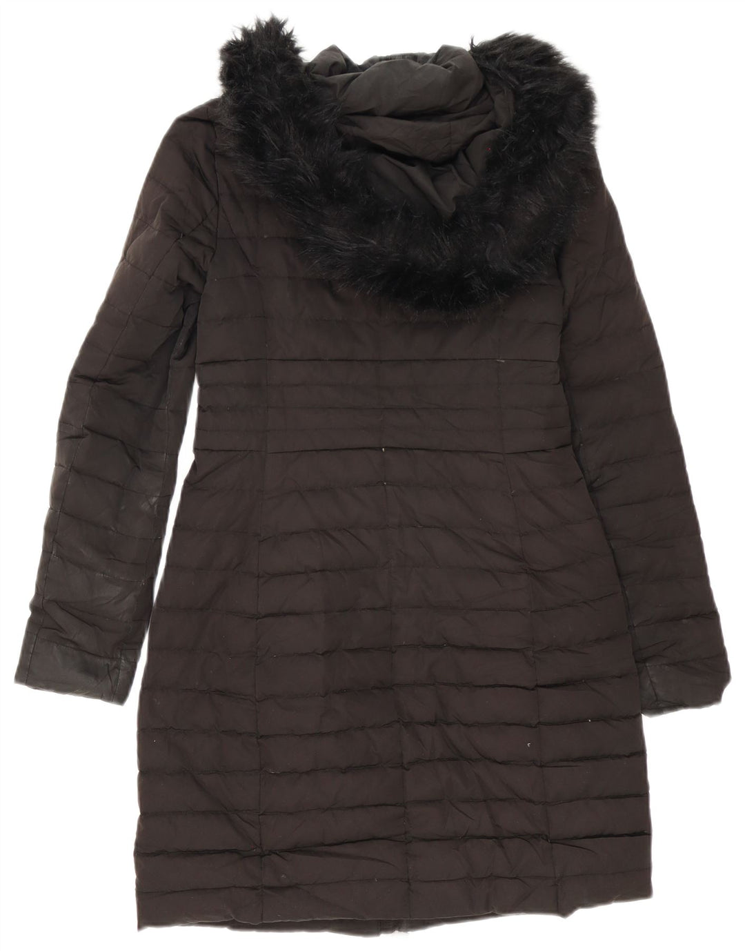 Damski płaszcz z kapturem, oversize, wyściełany Zara UK 6 XS, czarny
