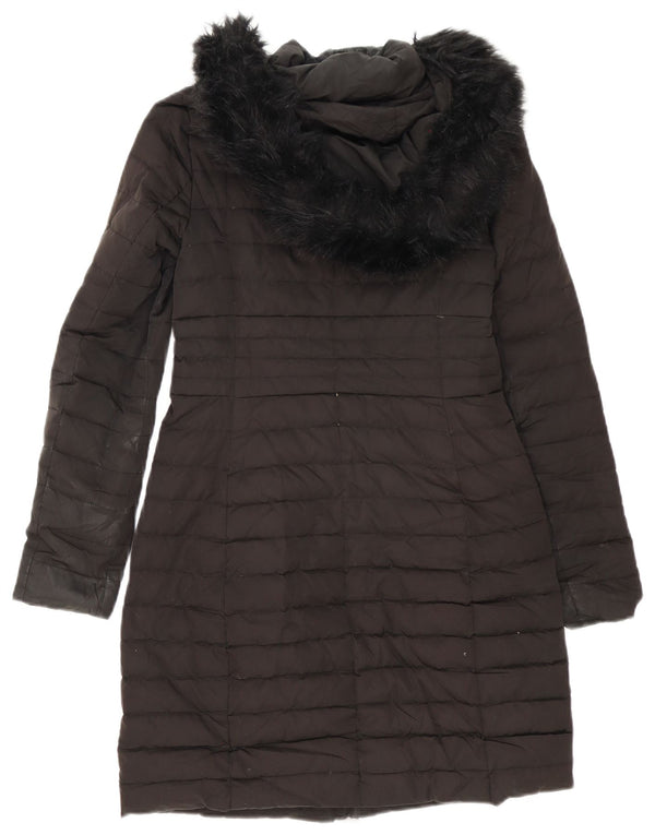 Damski płaszcz z kapturem, oversize, wyściełany Zara UK 6 XS, czarny