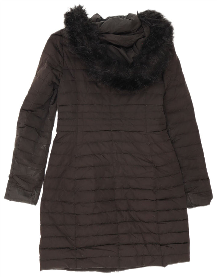 Damski płaszcz z kapturem, oversize, wyściełany Zara UK 6 XS, czarny