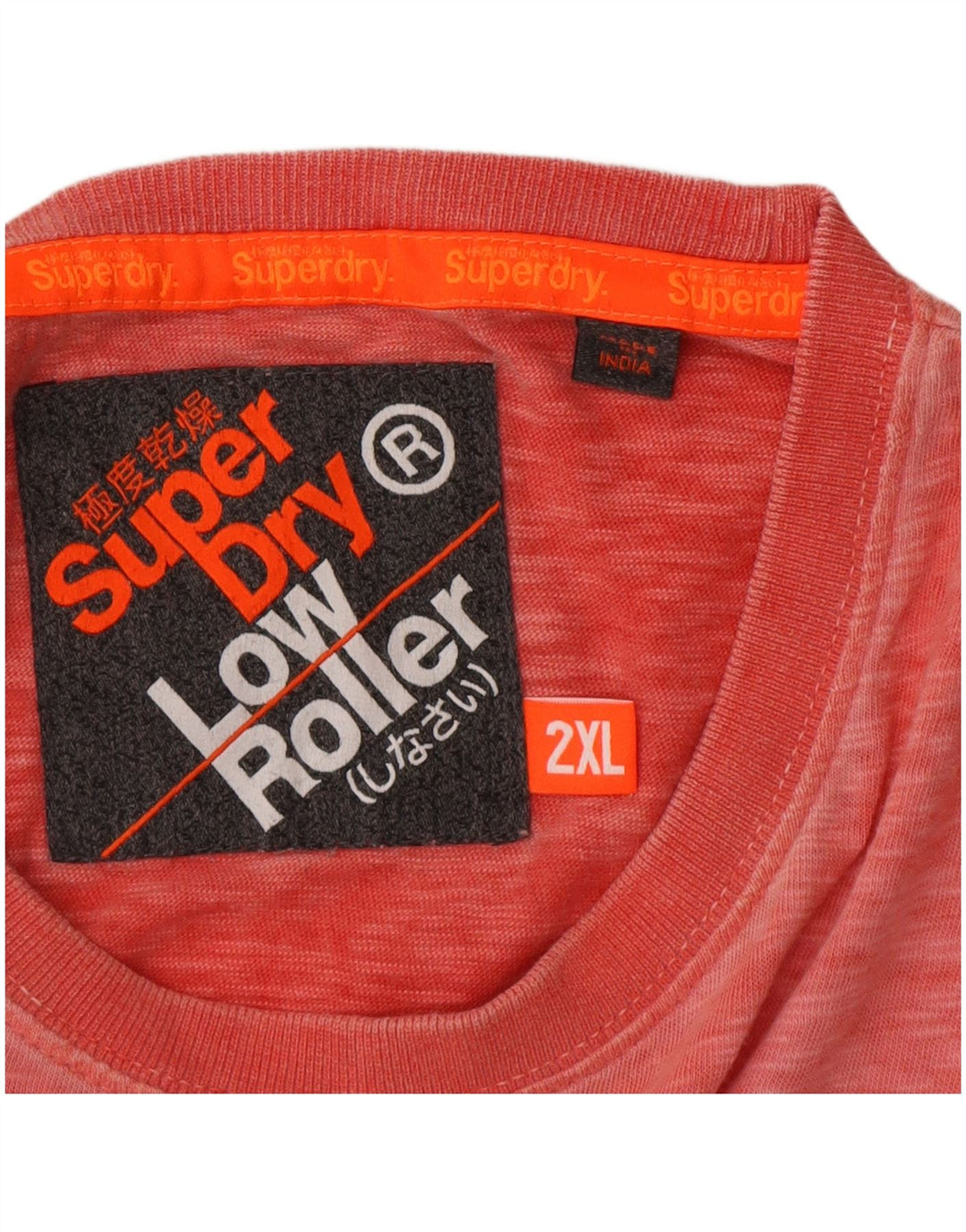 Męski T-shirt Superdry Low Roller Top 2XL Różowy