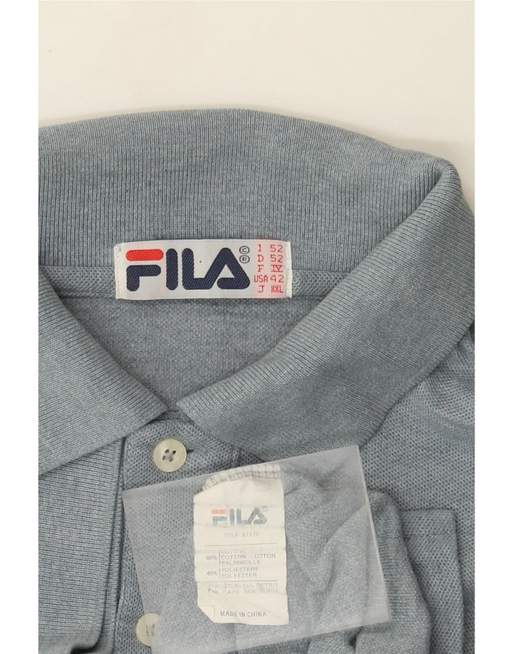Męska koszulka polo Fila IT 52, duża, niebieska, bawełniana