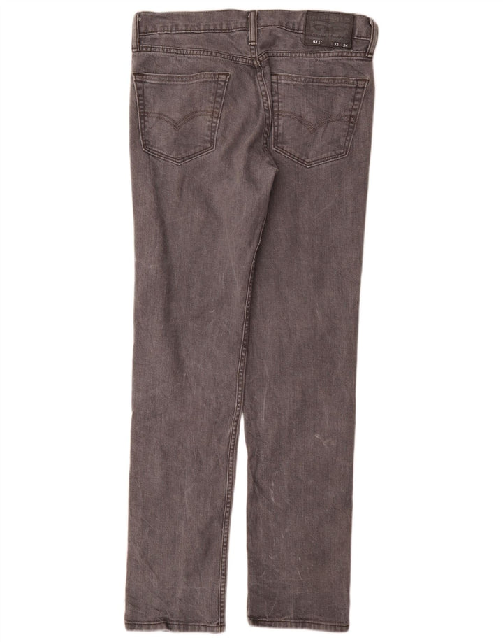Męskie jeansy Levi's 511 Slim W32 L32 Szara bawełna
