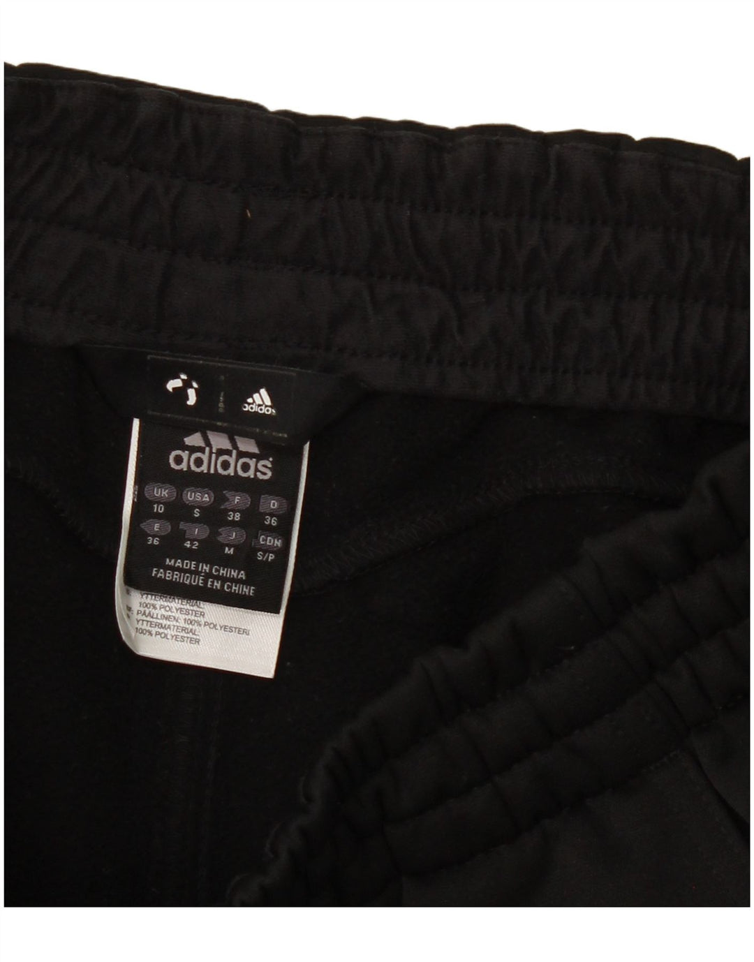 Damskie spodnie dresowe Adidas Climalite UK 10, małe, czarne, poliestrowe