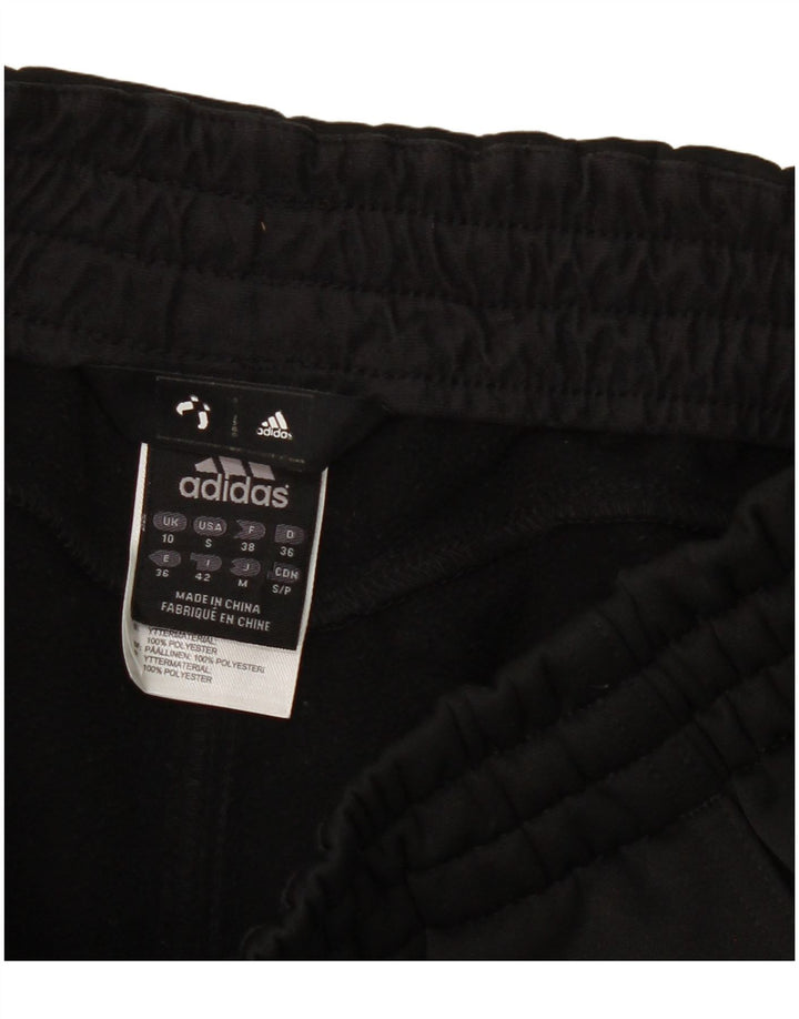 Damskie spodnie dresowe Adidas Climalite UK 10, małe, czarne, poliestrowe