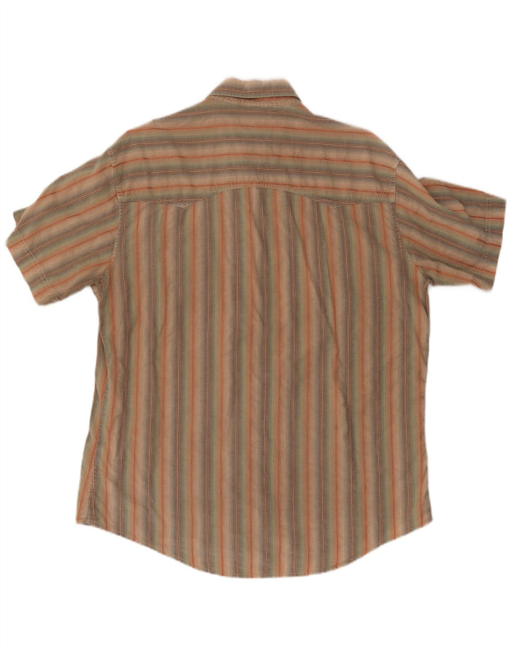 MARLBORO CLASSICS Męska koszula z krótkim rękawem 2XL, bawełniana w kolorowe paski