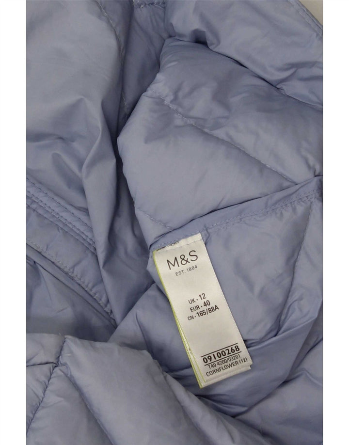 Marks & Spencer Damska kurtka ocieplana UK 12, średni niebieski poliamid