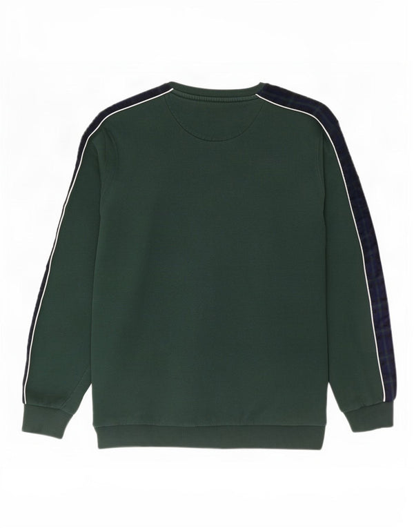 Męska bluza z grafiką Lyle & Scott XL, zielona, bawełniana w bloki kolorów
