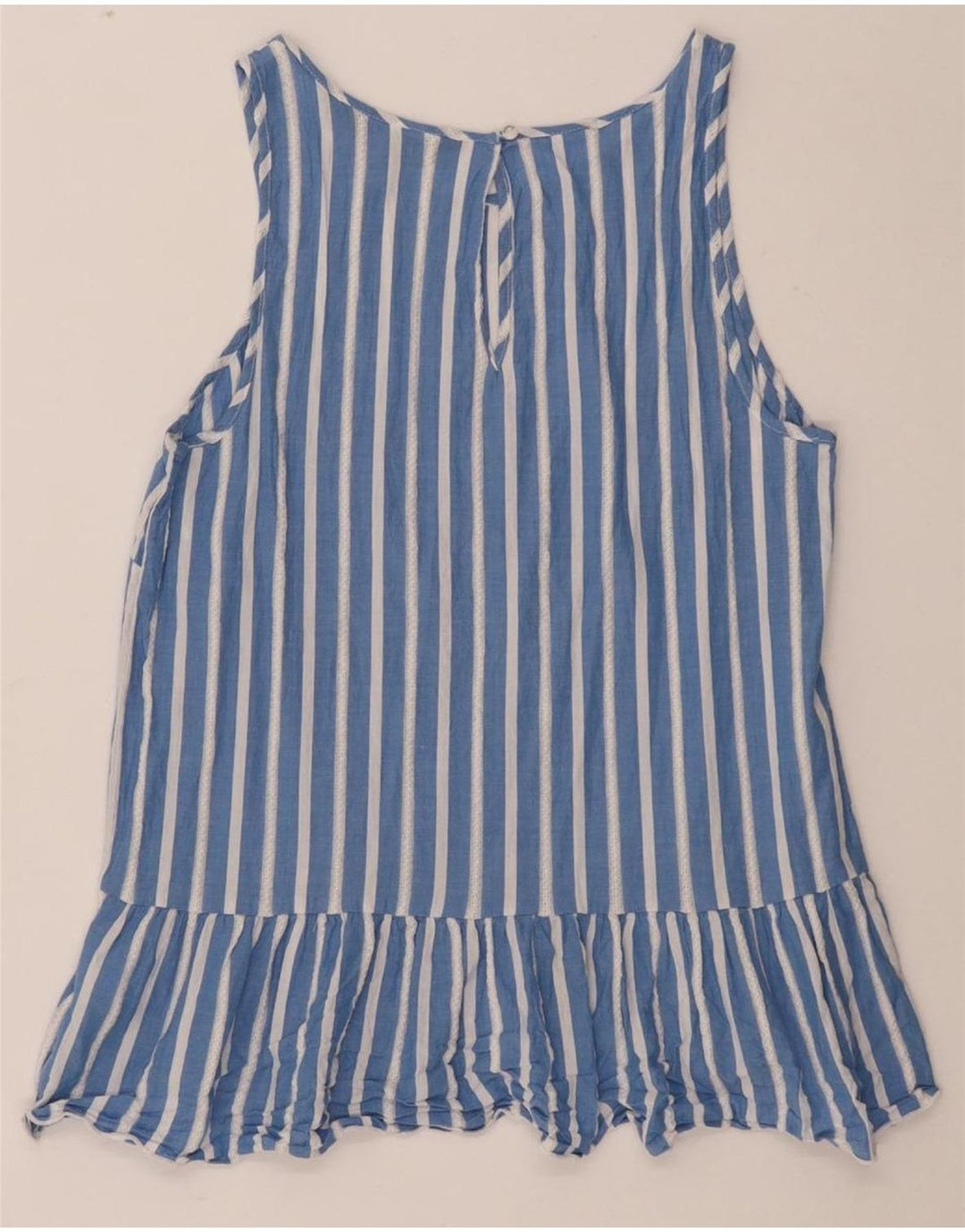 TOMMY HILFIGER Womens Sleeveless Blouse Top US 10 Large Blue Striped Vintage Tommy Hilfiger and Second-Hand Tommy Hilfiger from Messina Hembry 
