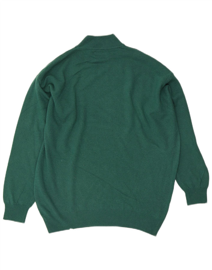 Męski sweter z golfem Sisley, duży, zielony