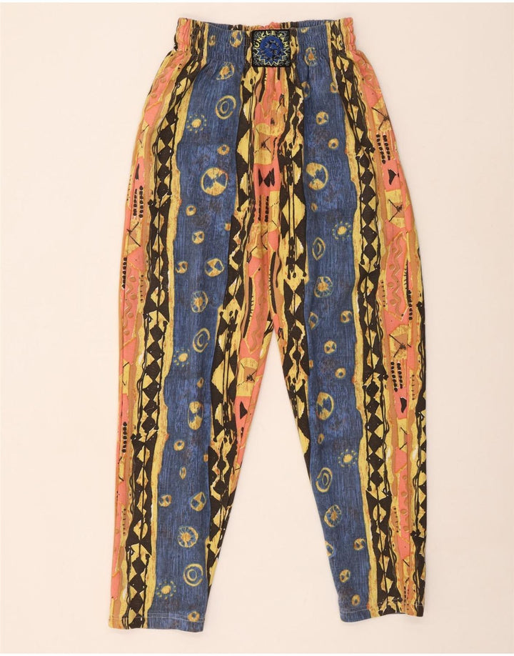 Spodnie damskie Uncle Sam z wysokim stanem, małe W27 L29, wielokolorowa bawełna