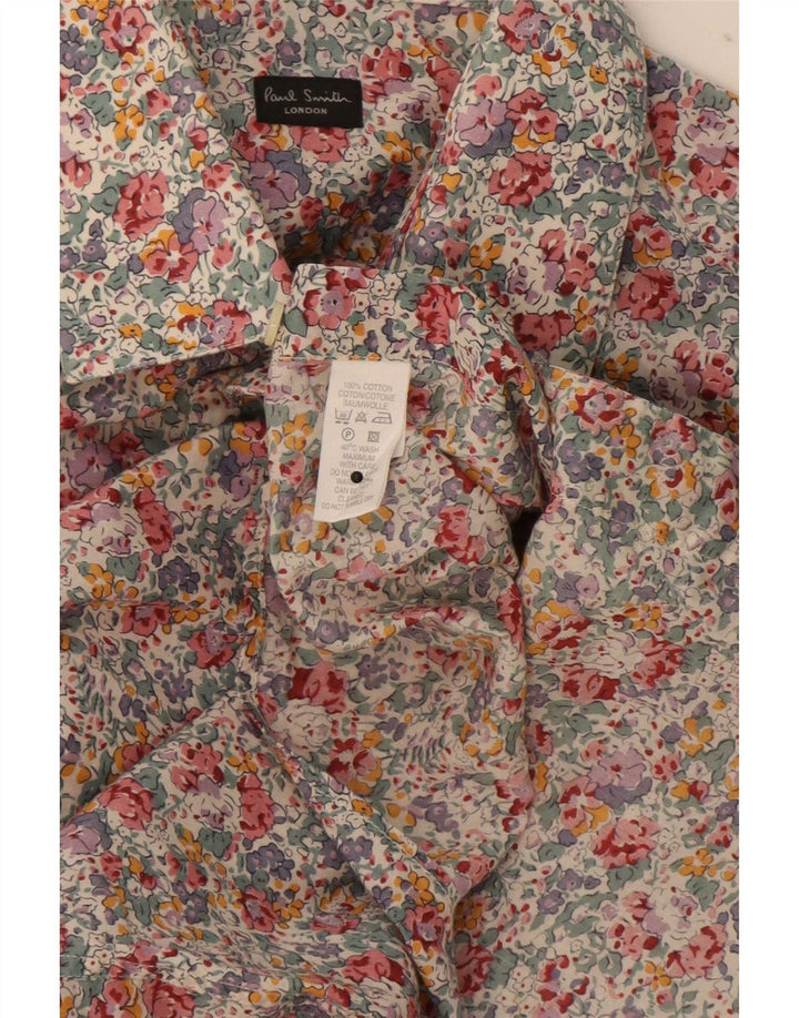 Męska koszula formalna Paul Smith, rozmiar 42 16 1/2, duża, wielokolorowa w kwiaty