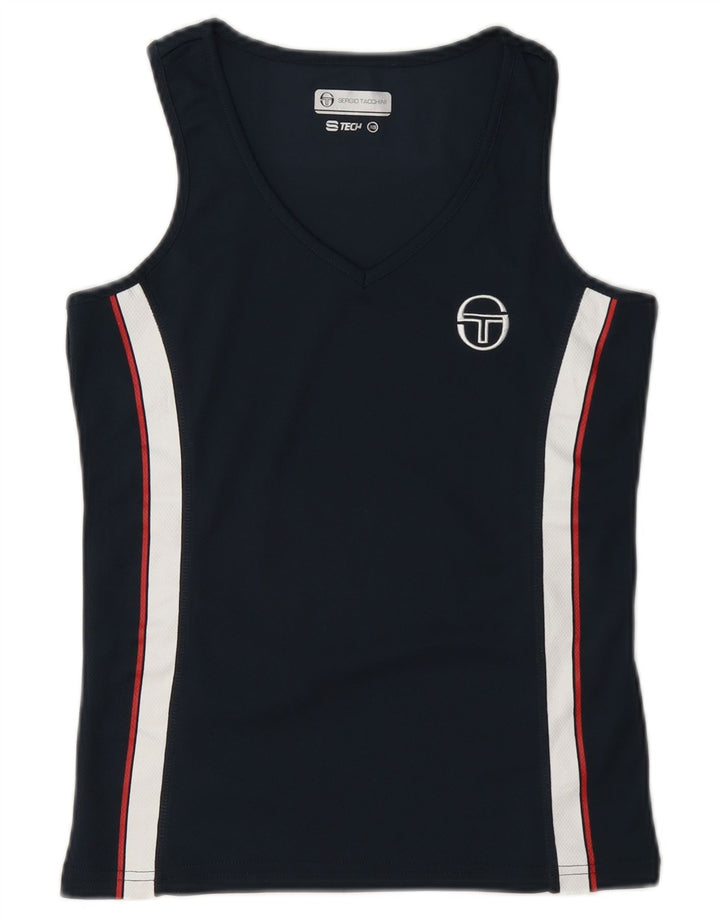 Damska kamizelka Sergio Tacchini Top UK 6 XS Granatowy poliester z blokami kolorów