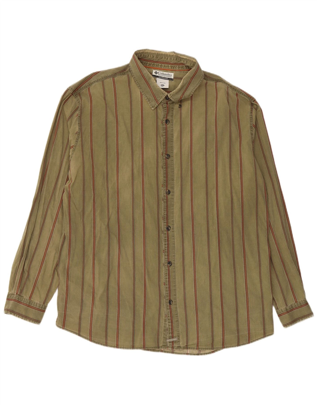 Koszula damska Columbia 2XL, bawełniana w paski w kolorze khaki